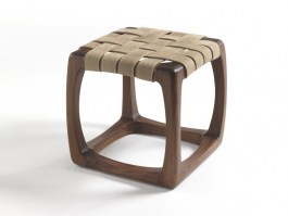 Bungalow stool in walnut from Riva 1920